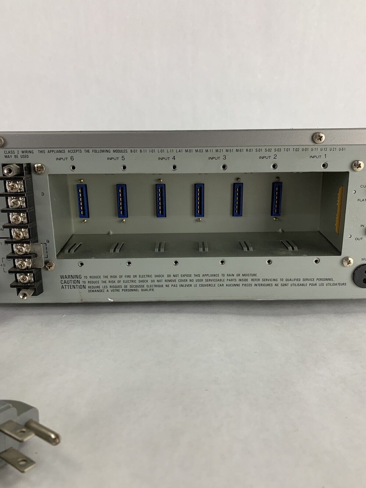 TOA A-912A 900 Series Mixer/Amplifier Missing Modular Cards Tested