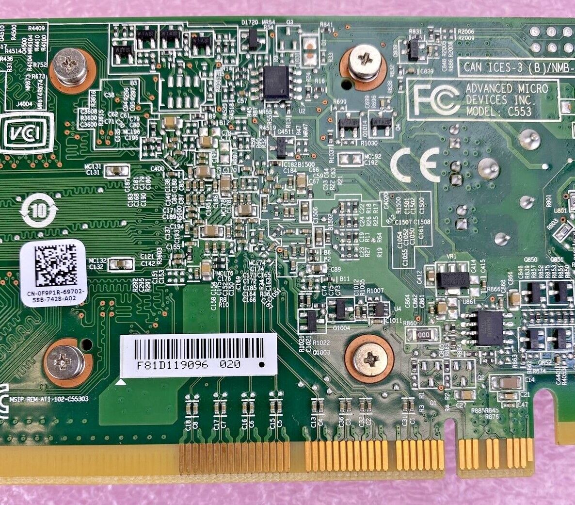 AMD 0F9P1R Radeon HD8490 1GB DDR3 DVI DisplayPort PCIe Low Profile Graphics GPU