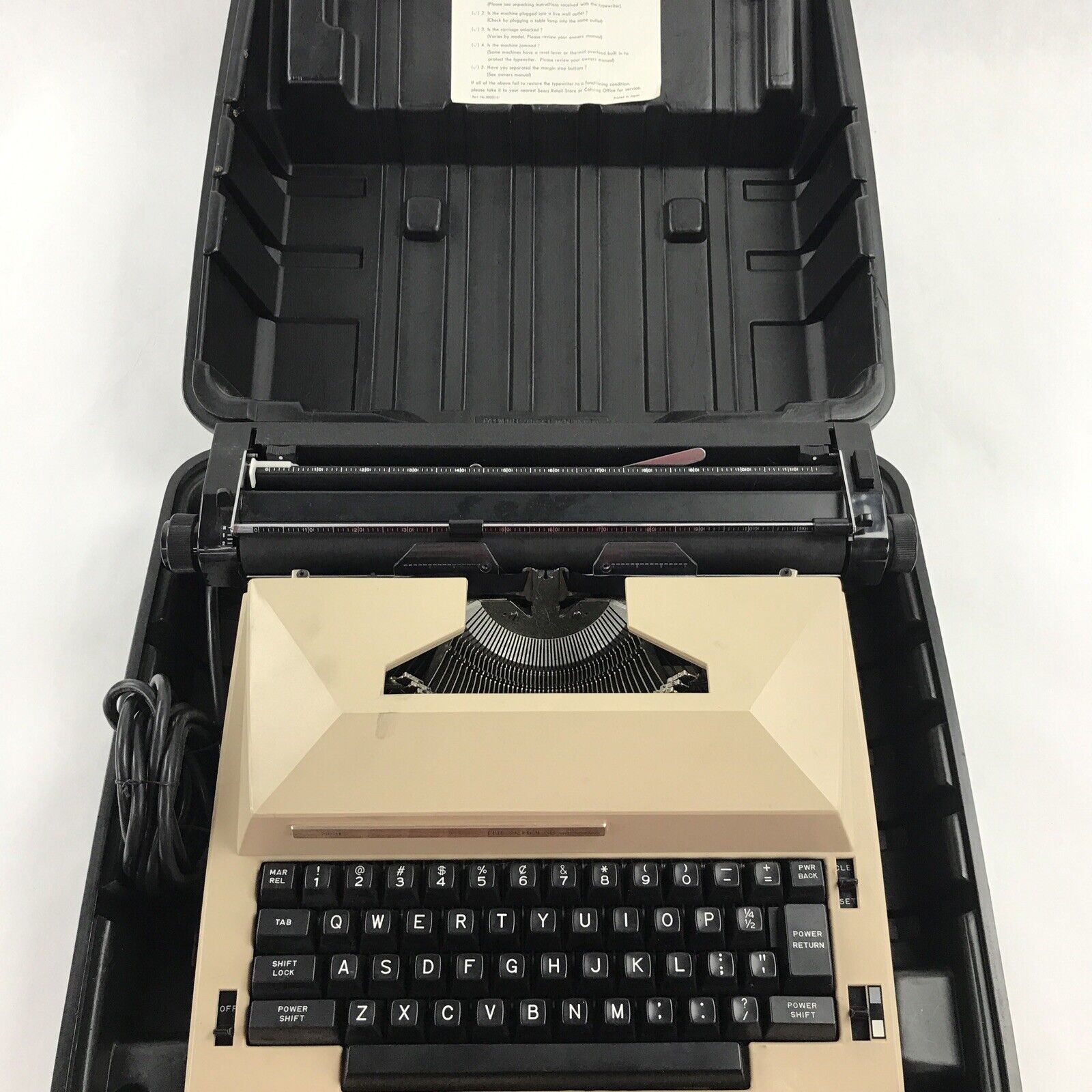 Sears Roebuck & Co Electric Typewriter Model 161 53772 Commuter