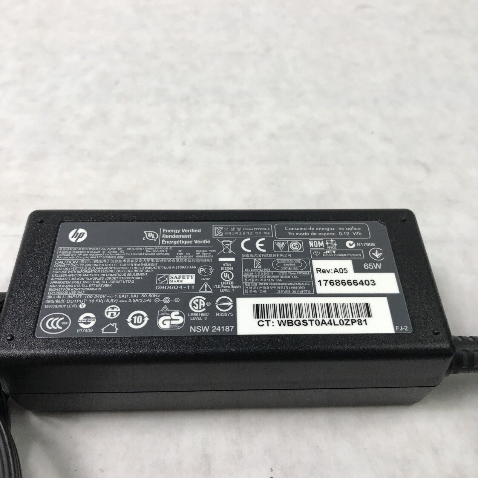 (Lot of 2) HP PA-1650-32HT Laptop Charger AC Adapter PPP009L-E 608425-001