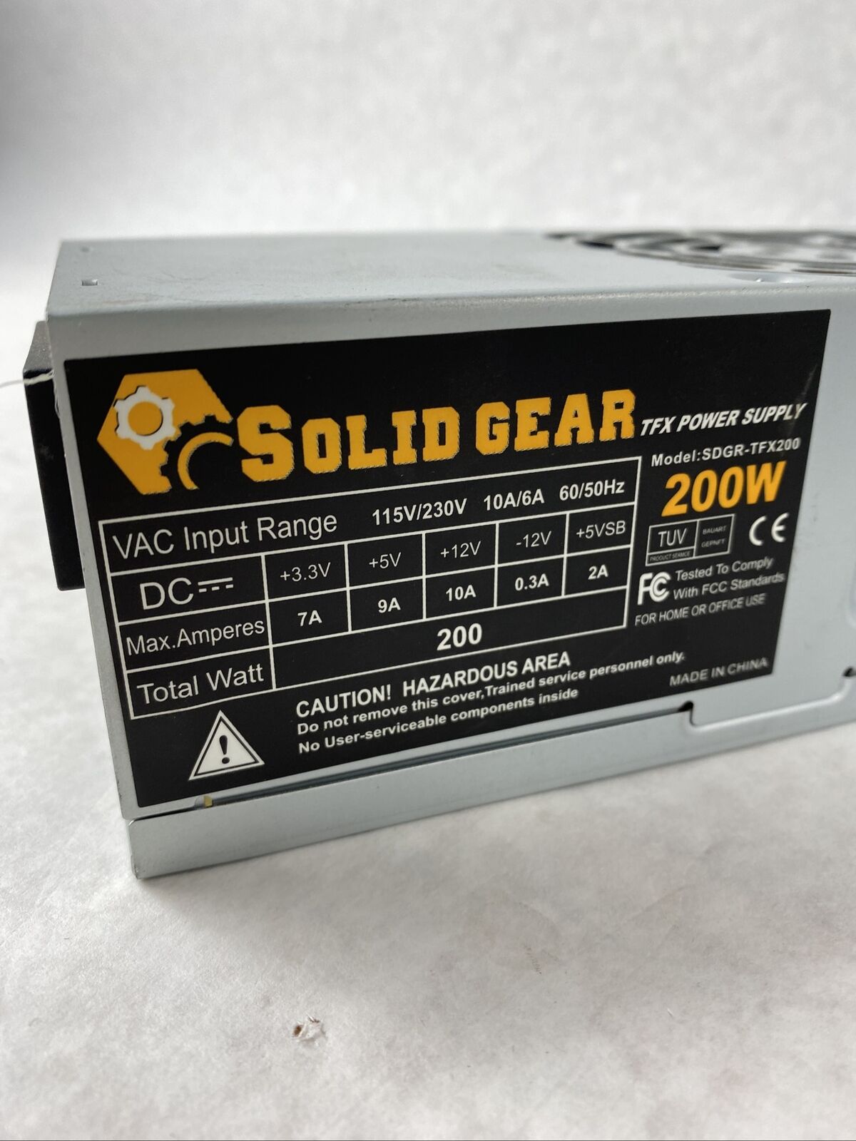 Solid Gear SDGR-TFX200 200W Power Supply Genuine OEM