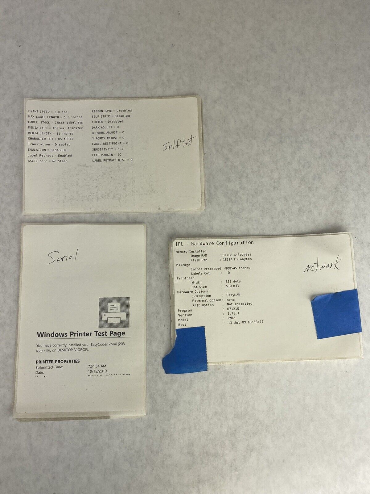 Intermec PM4i EasyCoder USB Ethernet Thermal Barcode Label Printer TESTED FAIR