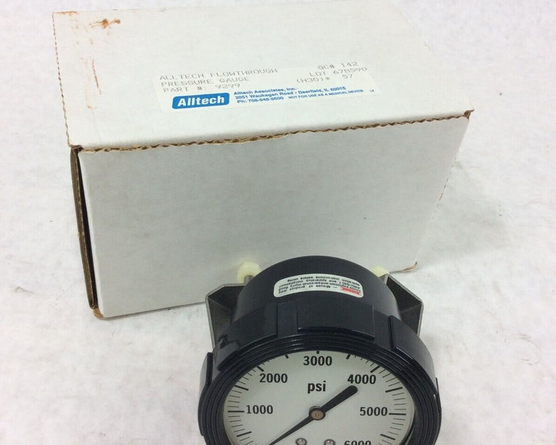 Alltech 9299 Flowthrough Pressure Gauge 6000 PSI