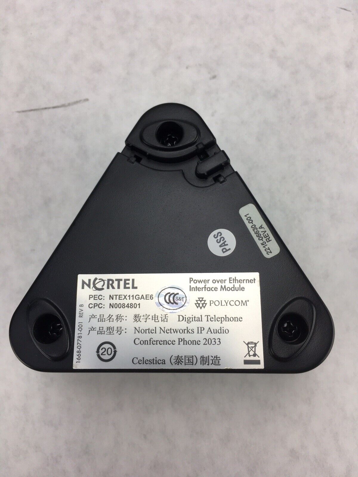 Nortel IP Audio Conference Phone 2033 w/PoE Module NTEX11AA70E6 only
