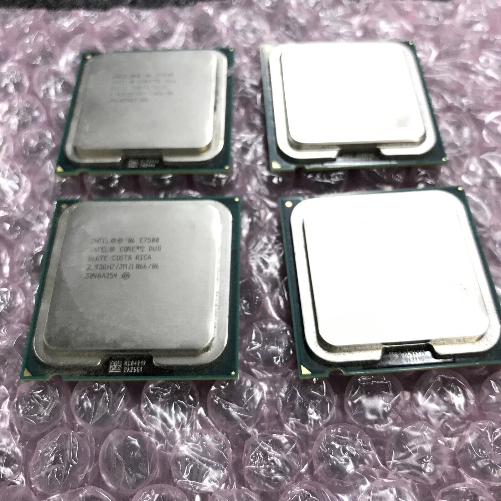 (Lot of 4) Intel Core E7500 SLGTE 2.93GHZ (Tested and Working)