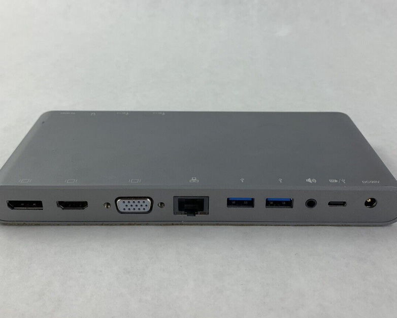 Monoprice USB-C Dual-Monitor Docking Station 100W  29434 w/ Power Supply
