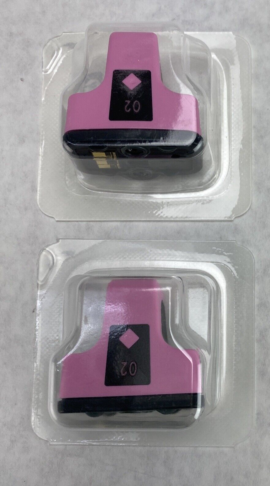 Lot(2) HP PhotoSmart Light Magenta Pink 02 Ink Cartridge NIB Genuine C8775W