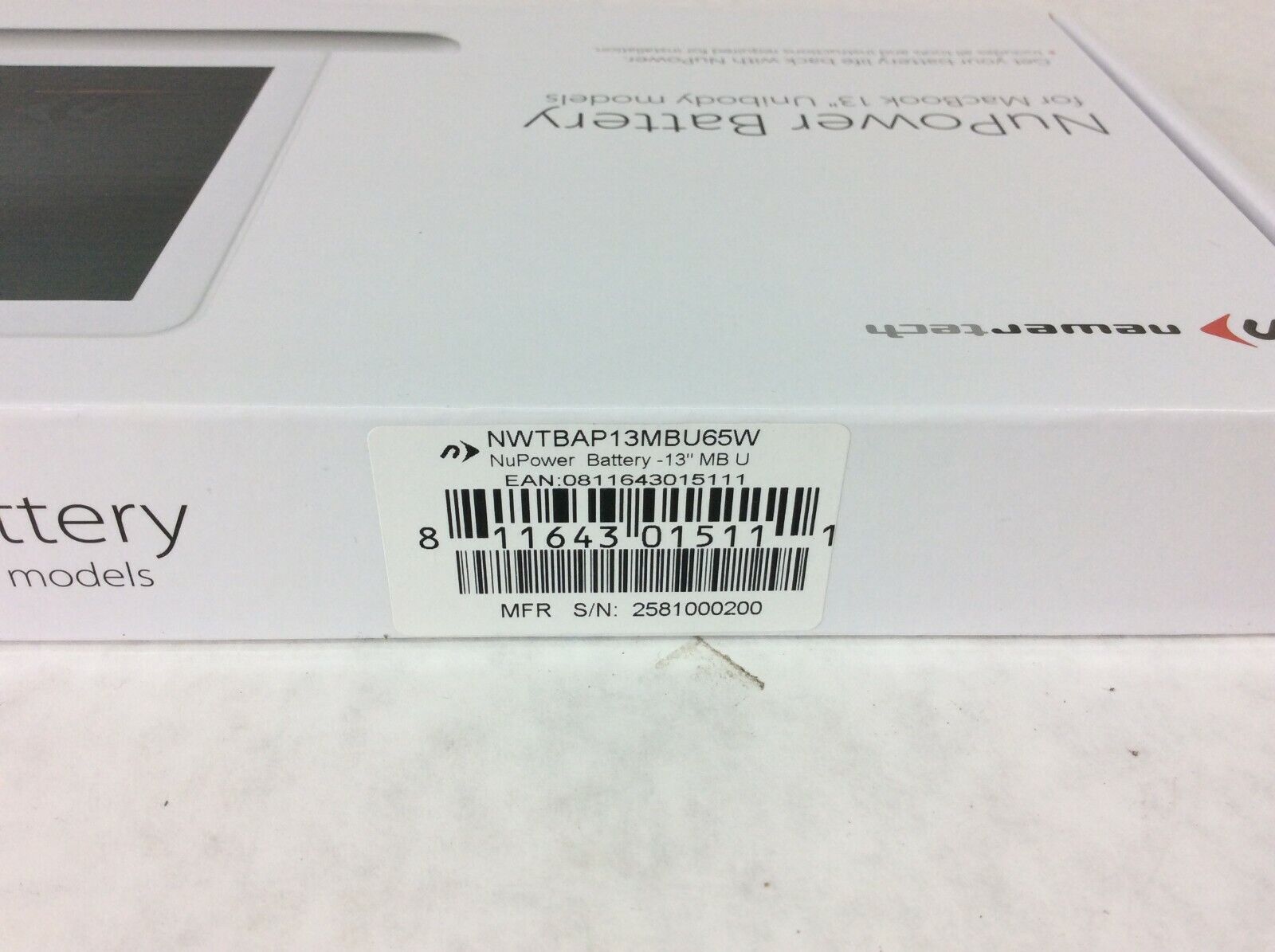 Newertech NuPower Battery 13" Unibody Apple MacBook 6.1 7.1 A1331 Battery 65W