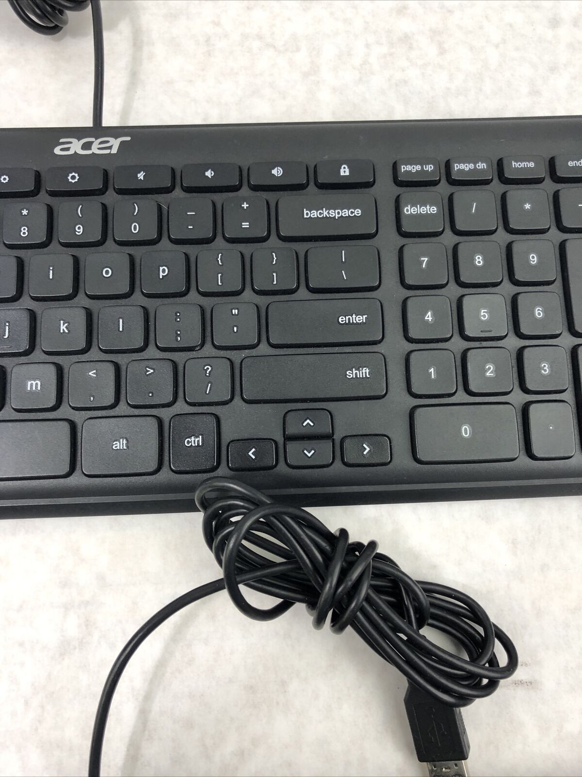 Lot of 2 Acer KB69211 USB Wired Slim Office Home Keyboard - Black
