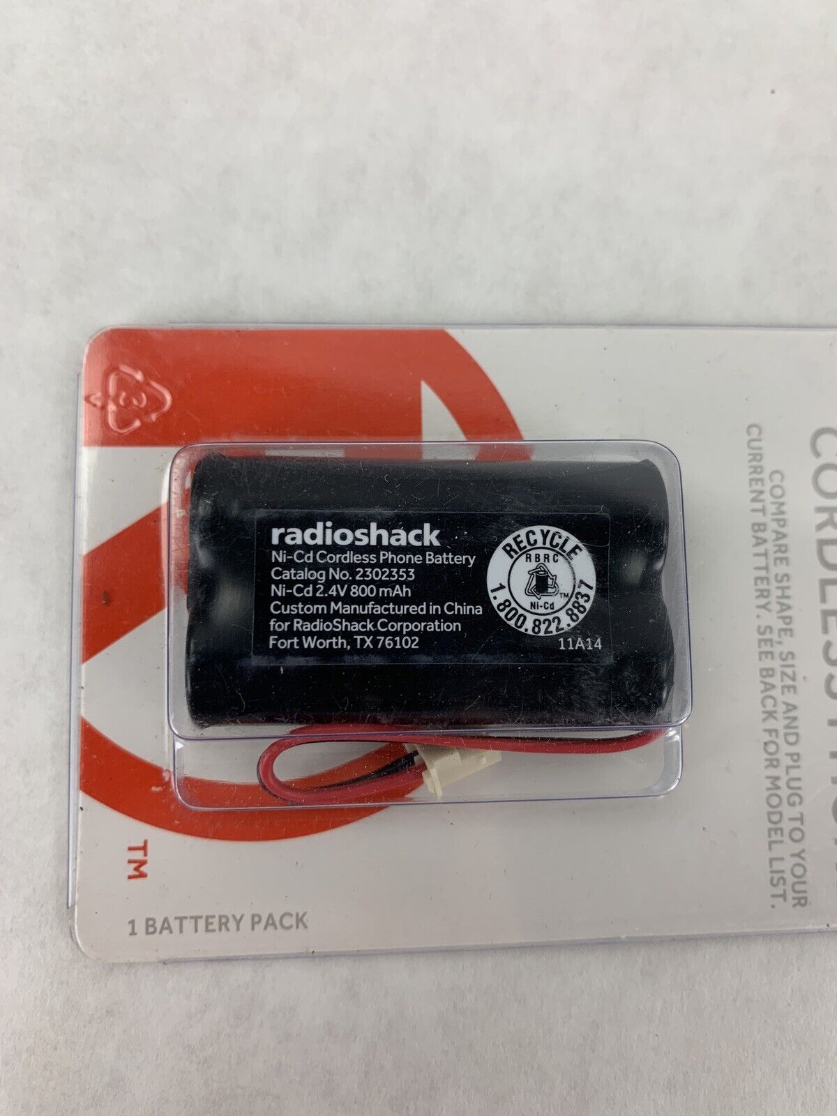 New OEM RadioShack 2.4V 800mAh Ni-MH Cordless Phone Battery 2302353