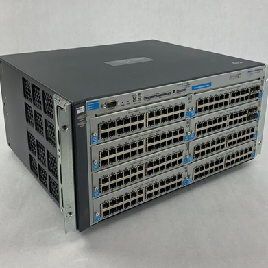 HP ProCurve Network Switch J8773A 4208VL Chassis w/ 6x J8768A and 2x J9033A