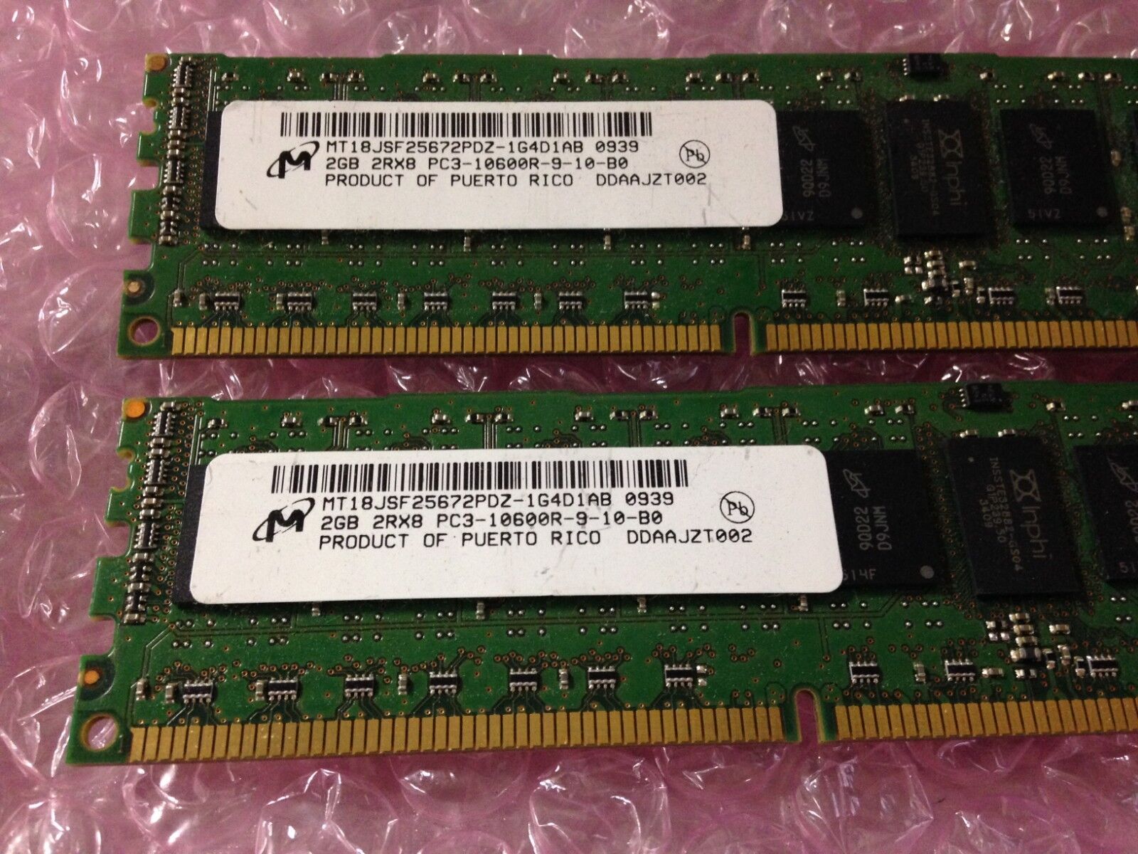 Micron 4GB (2x2GB) PC3-10600R DDR3 Server RAM MT18JSF25672PDZ-1G4D1AB