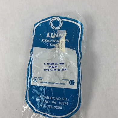 Lynn Bright White Handset Phone Cord Receiver Curly Coil L H4DU 25 WH