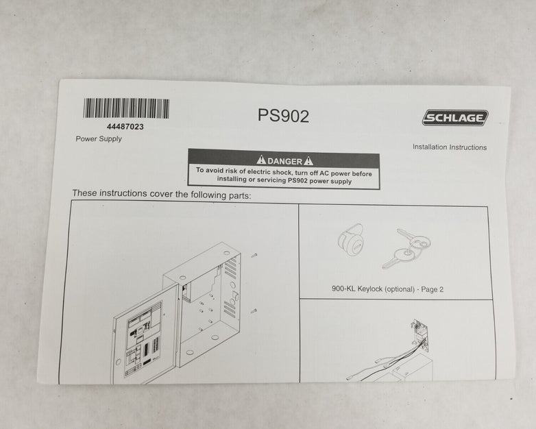 ALLEGION SCHLAGE PS902-2RS-FA Base Power Supply,2A,12/24VDC 2-Relay W/FA