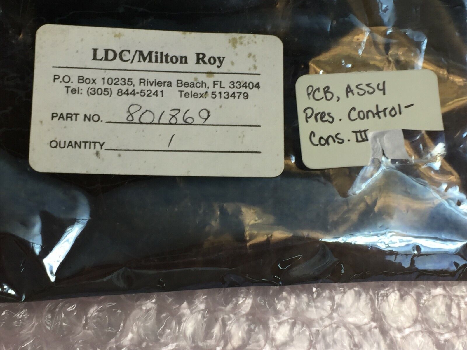 LDC / Milton Roy Part# 801869 PCB Assy Pres Control Cons III