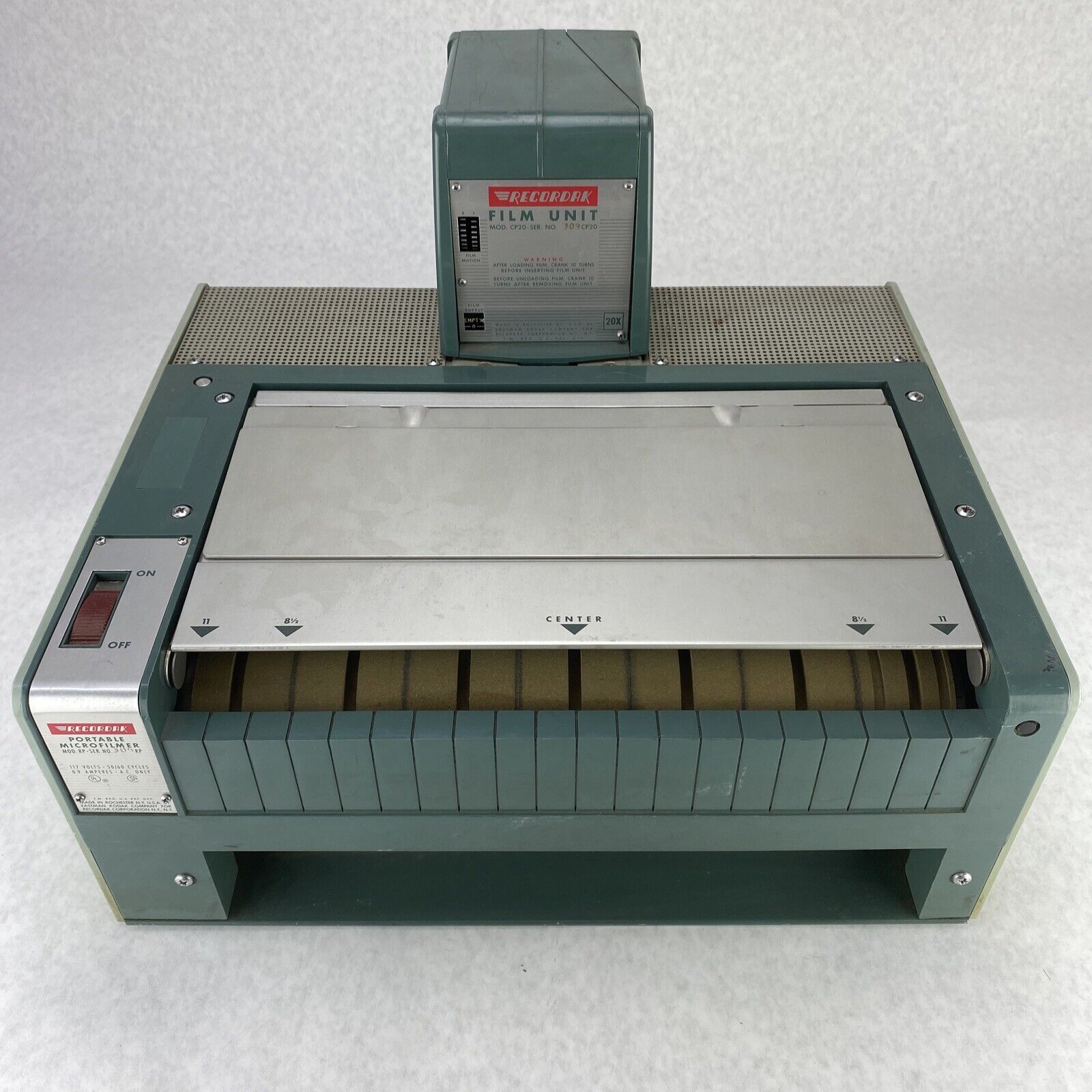 Vintage Recordak RP SER Portable Microfilmer CP20