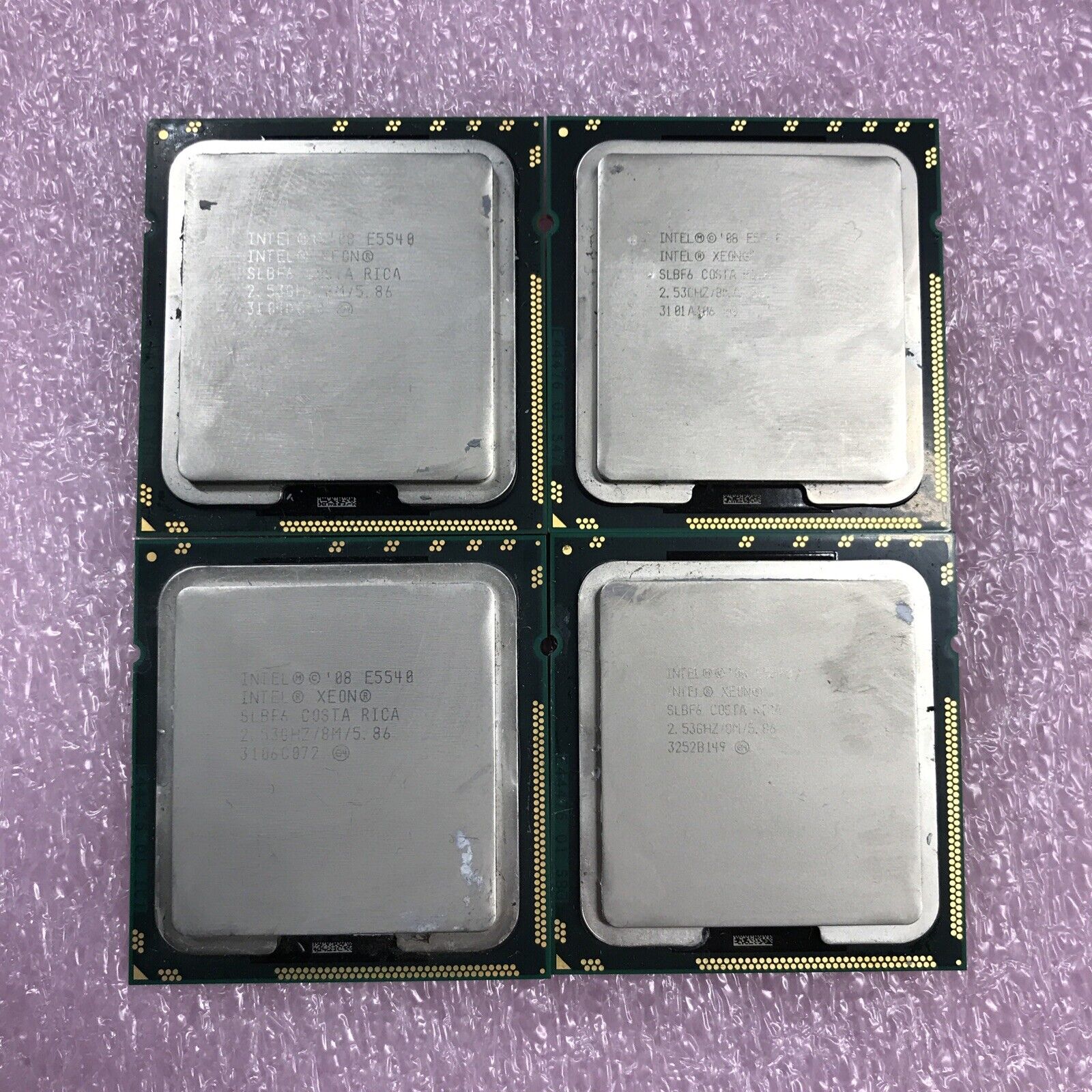 (Lot of 4) Intel E5540 SLBF6 2.53GHz (Tested and Working)