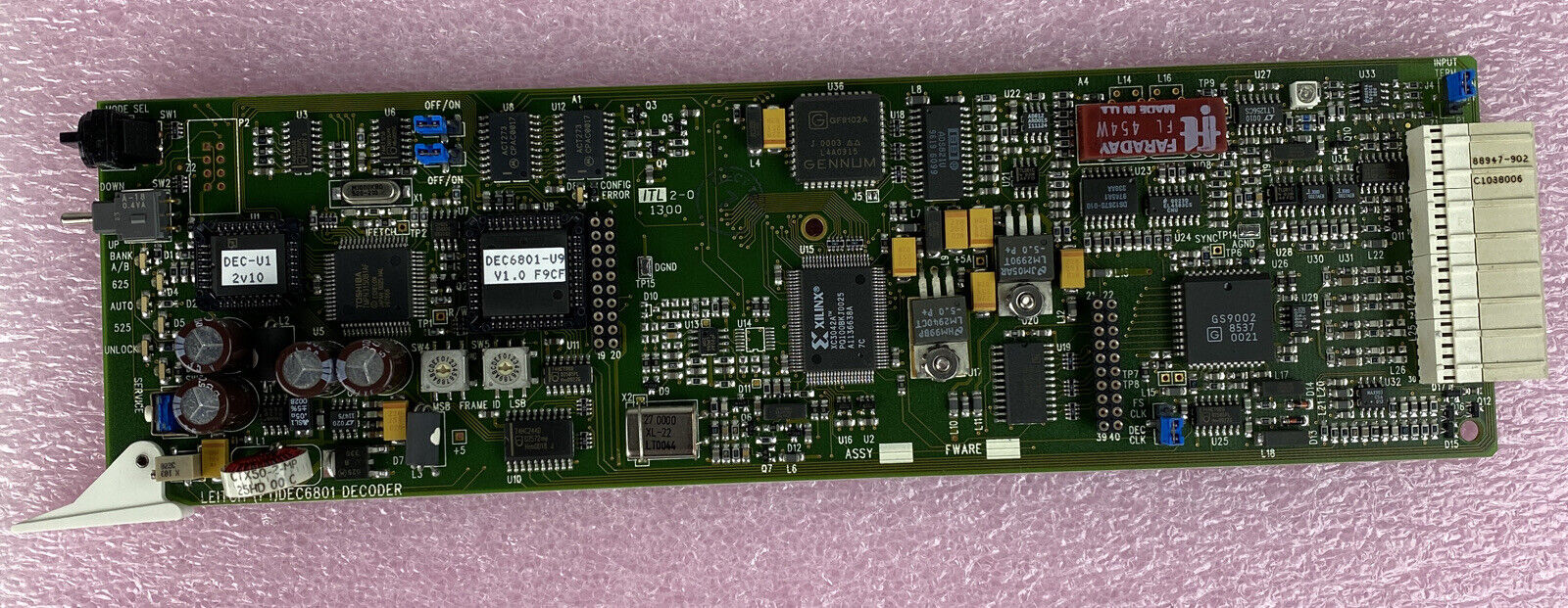 10x Leitch DEC-6801 decoder cards inside Leitch FR-6804-1 digital glue