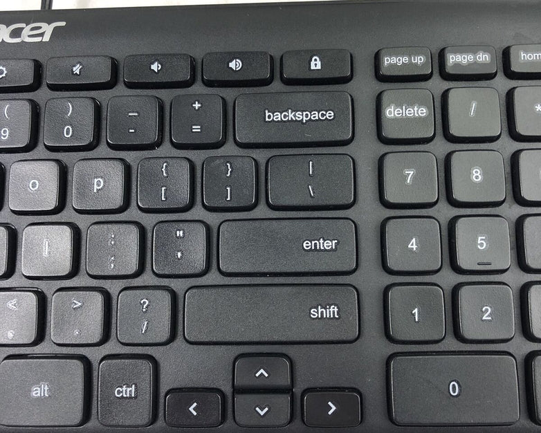 Lot of 2 Acer KB69211 USB Wired Slim Office Home Keyboard - Black