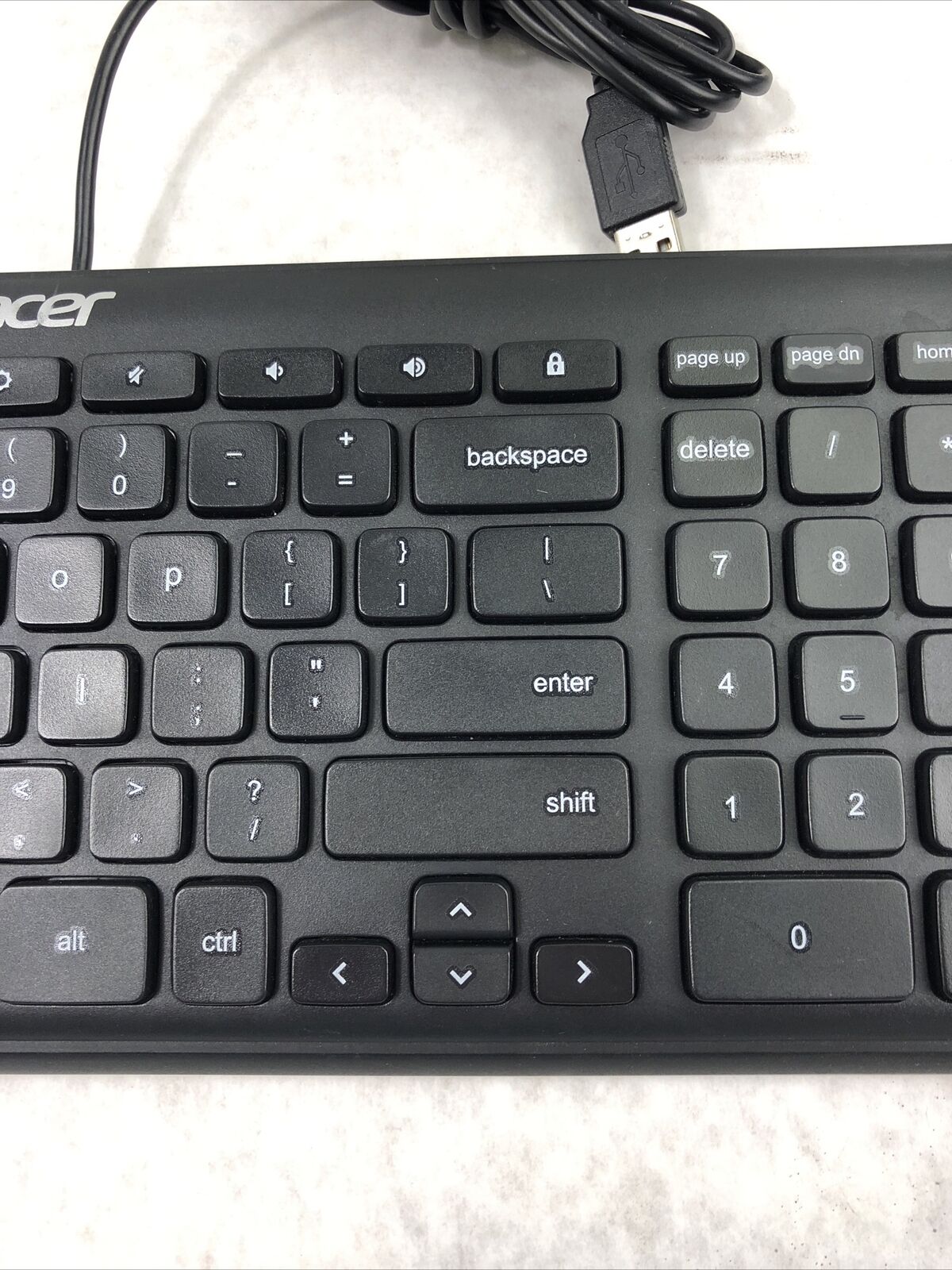 Lot of 2 Acer KB69211 USB Wired Slim Office Home Keyboard - Black