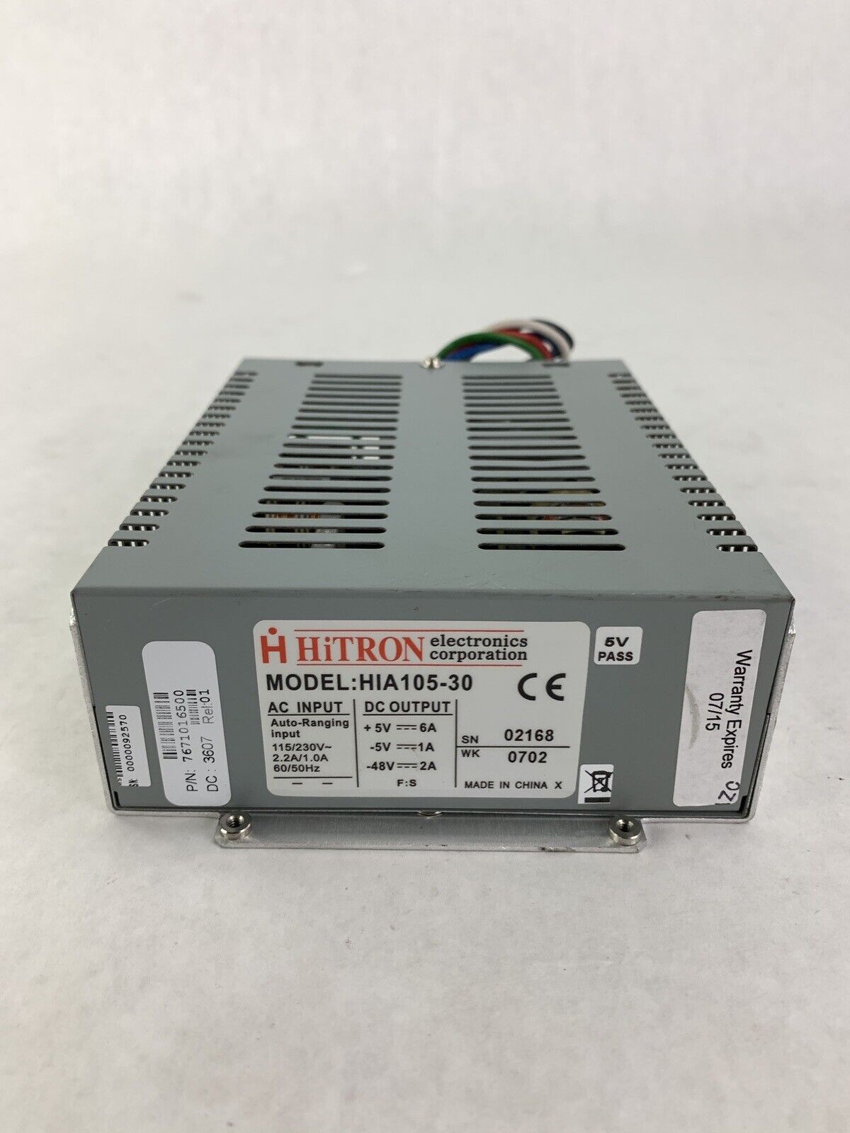 HiTRON HIA105-30 Power Supply 115/230V 2.2A/1.0A 60/50Hz