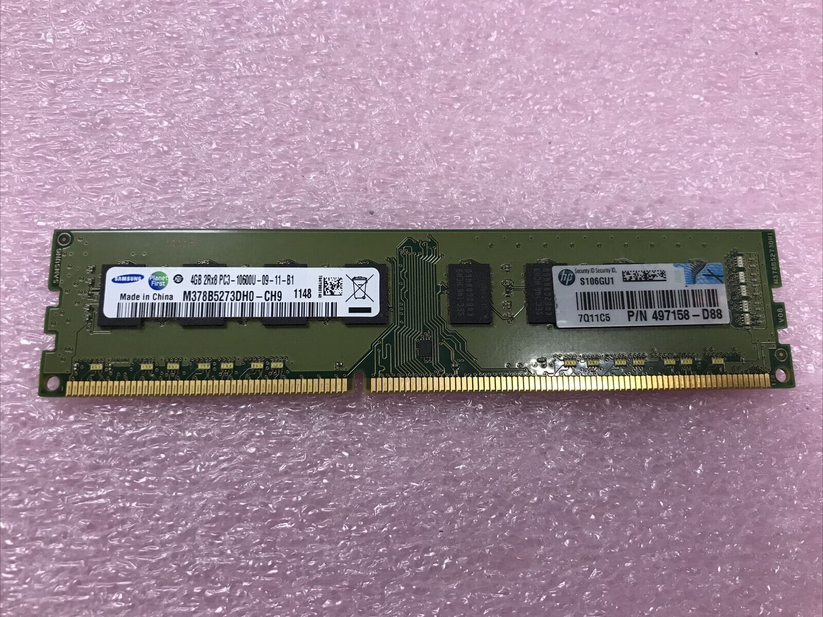 Samsung 8GB Kit 2x4Gb 2Rx8 PD3-10600U-09-11-B1 Desktop Memory M378B5273DH0