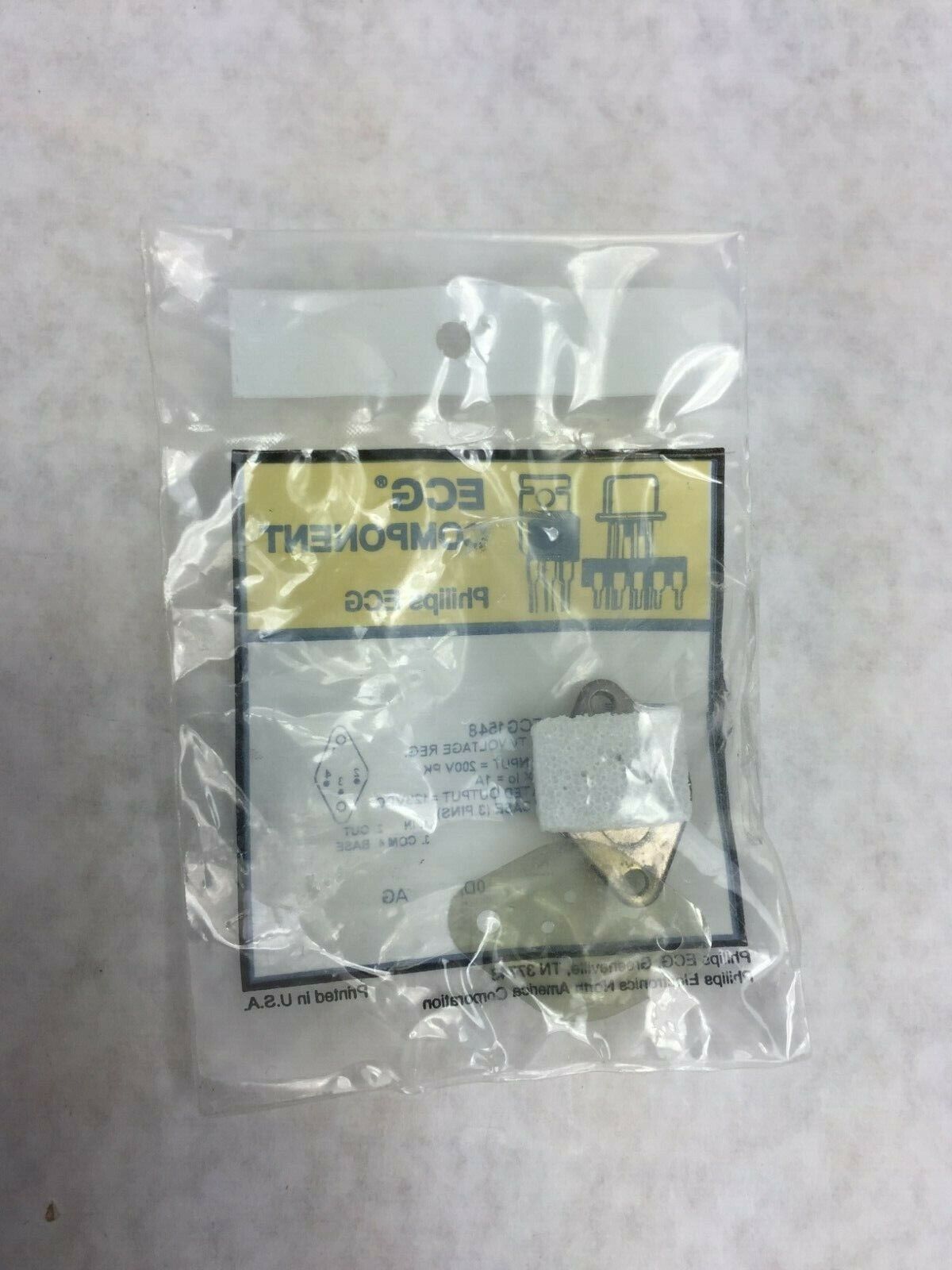 ECG Component ECG1548 Hybrid TV Voltage Reg  TO-3 Case  3 Pin