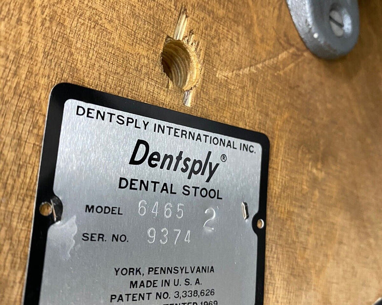 Vintage Dentsply 6465 Adjustable Medical Doctor Dentist Exam Stool Chair USA