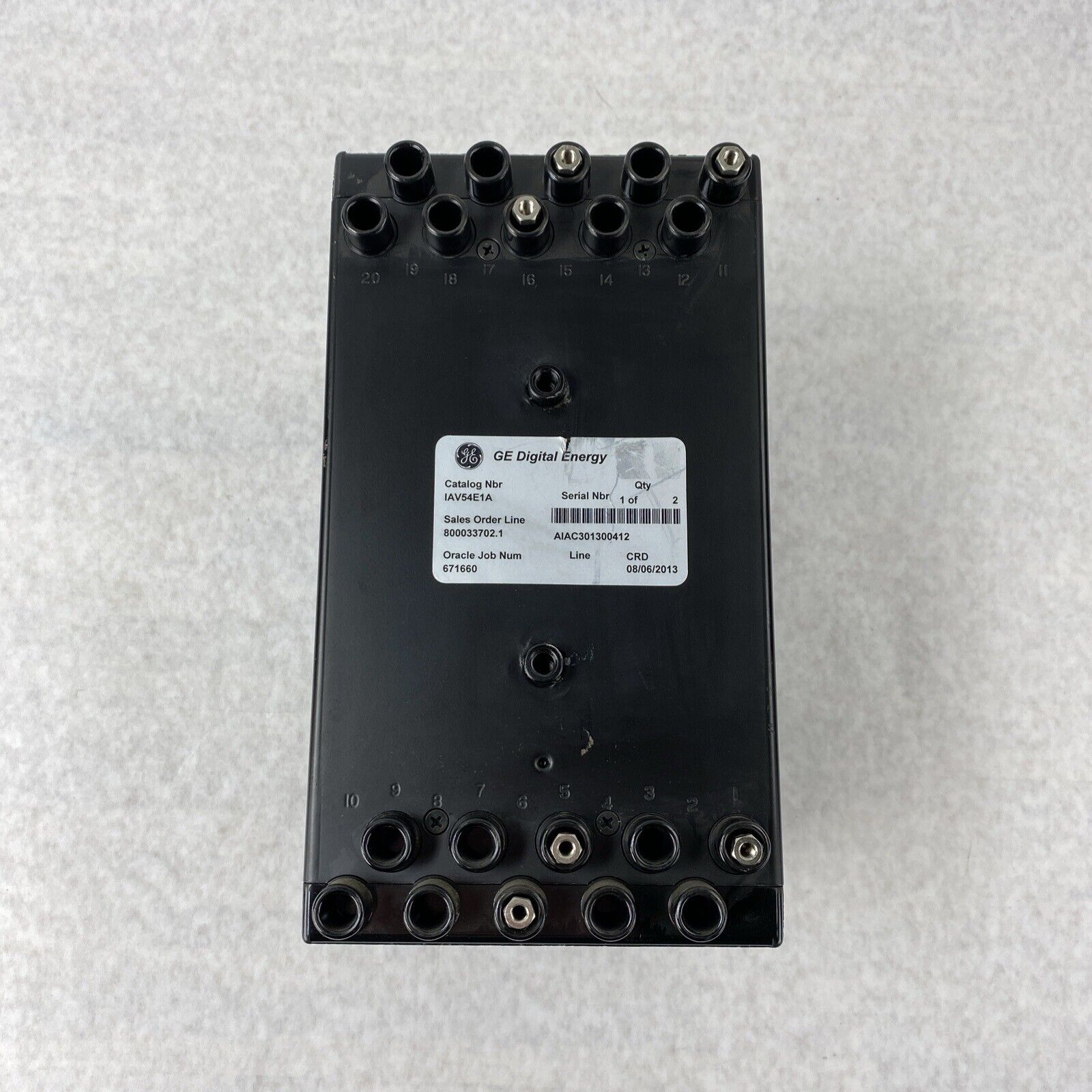 GE Digital Energy 12IAV54E1A Voltage Relay 115 Volts 60 Cycles - Missing Cover