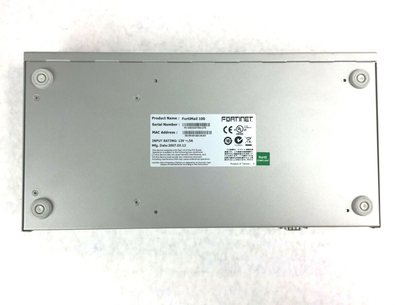Foertinet FortiMail 100 Secruity Appliance