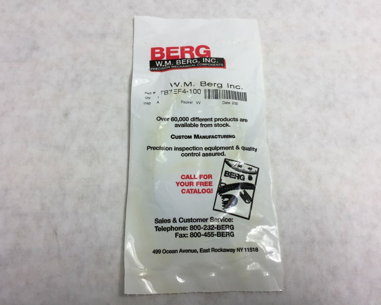 W.M. Berg O-Ring TB7EF4-100  Factory Sealed Package  NOS