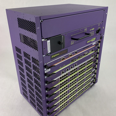 Extreme Networks Alpine 3808 9 Slot Switch 45080 6x FM-32T 1x WM-4T1 1x GM-4X