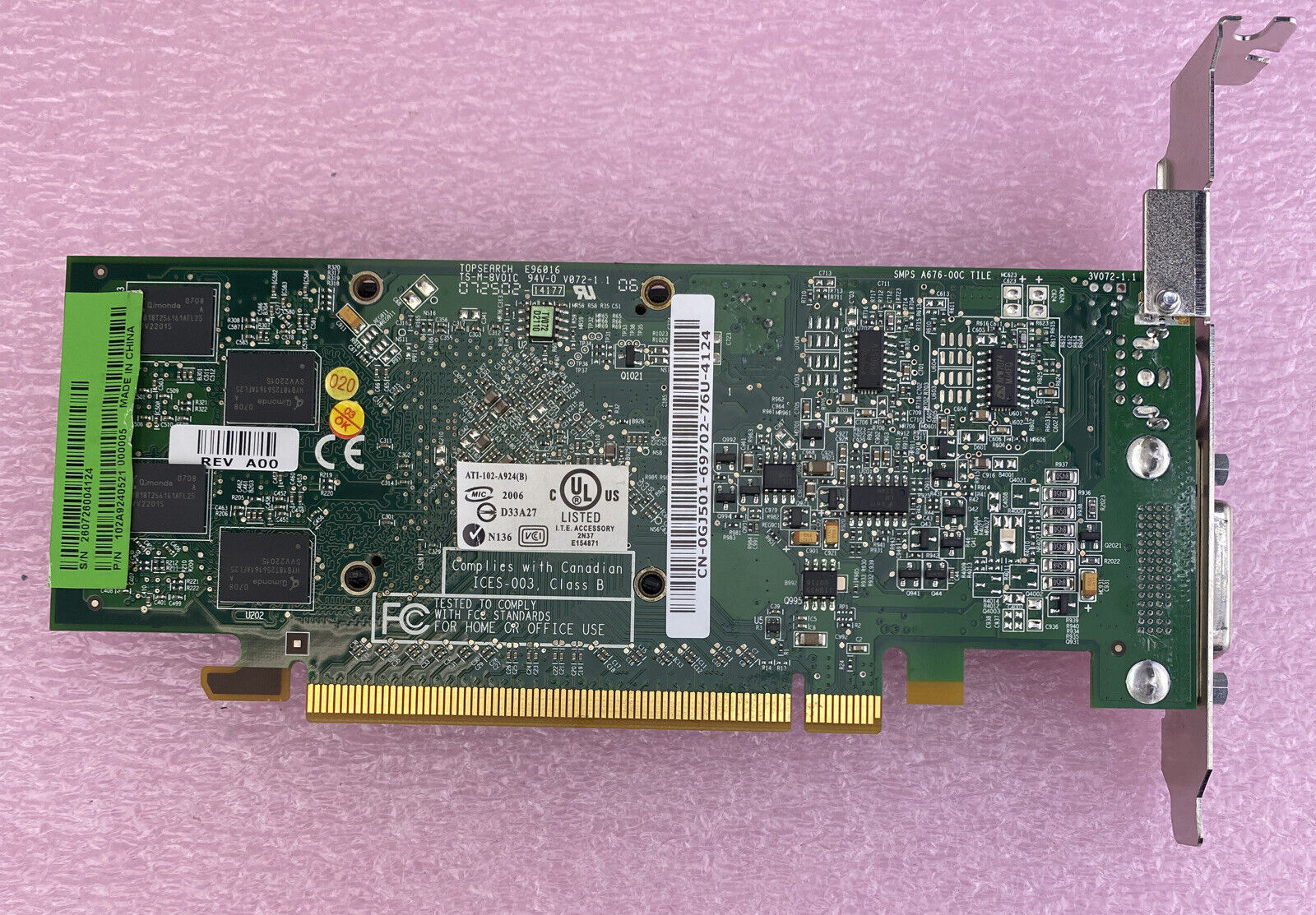 ATI 0GJ501 Radeon X1300 Pro 256MB PCIe DMS-59 S-Video graphics card GPU