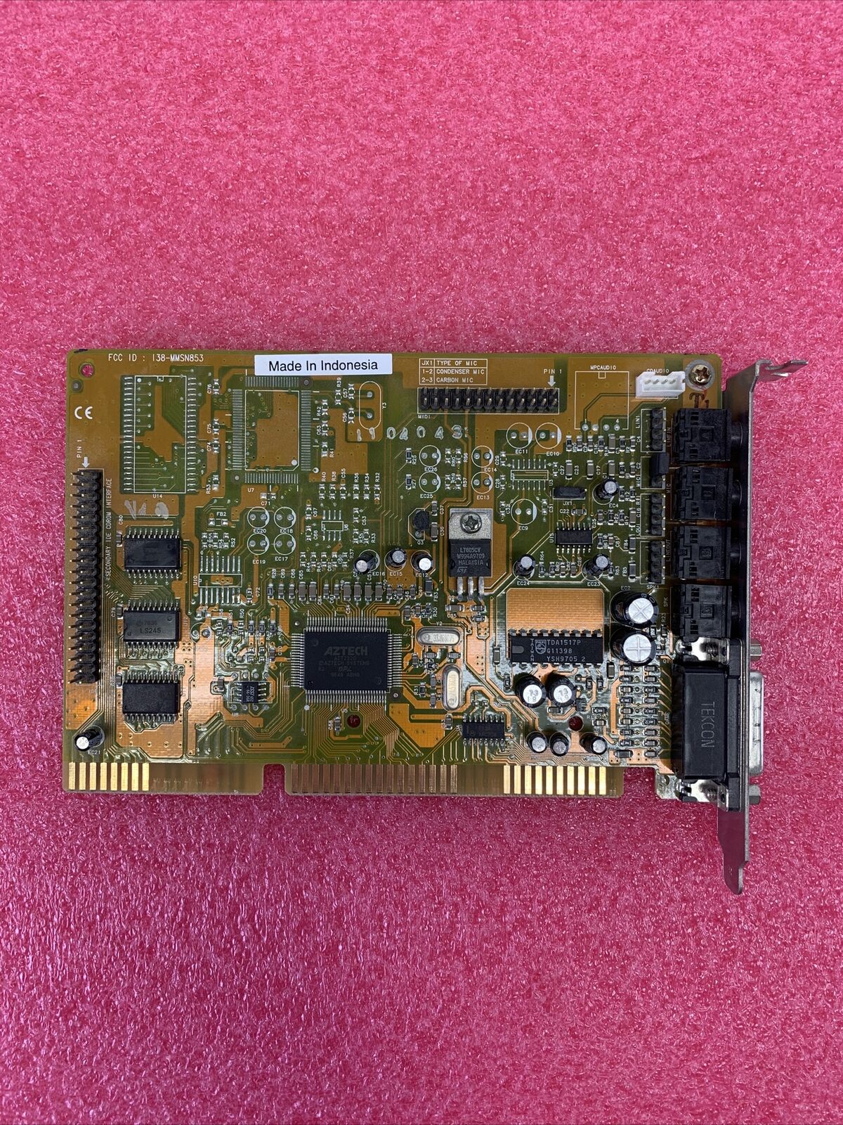 Aztech Sound Galaxy Pro 16 III 3D PnP PC ISA Audio Card Sound Card I38-MMSN853