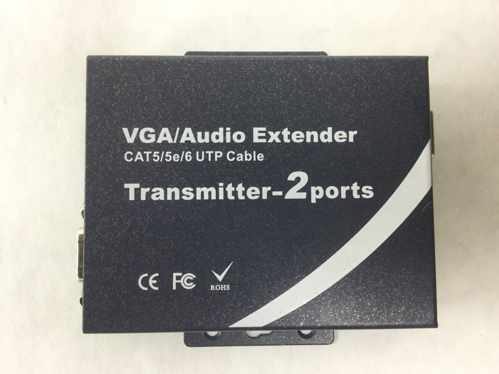 VGA/Audio Extender 1Transmitter-2ports(CAT5/5e/6 UTP Cable)w/Power Supply&Cables