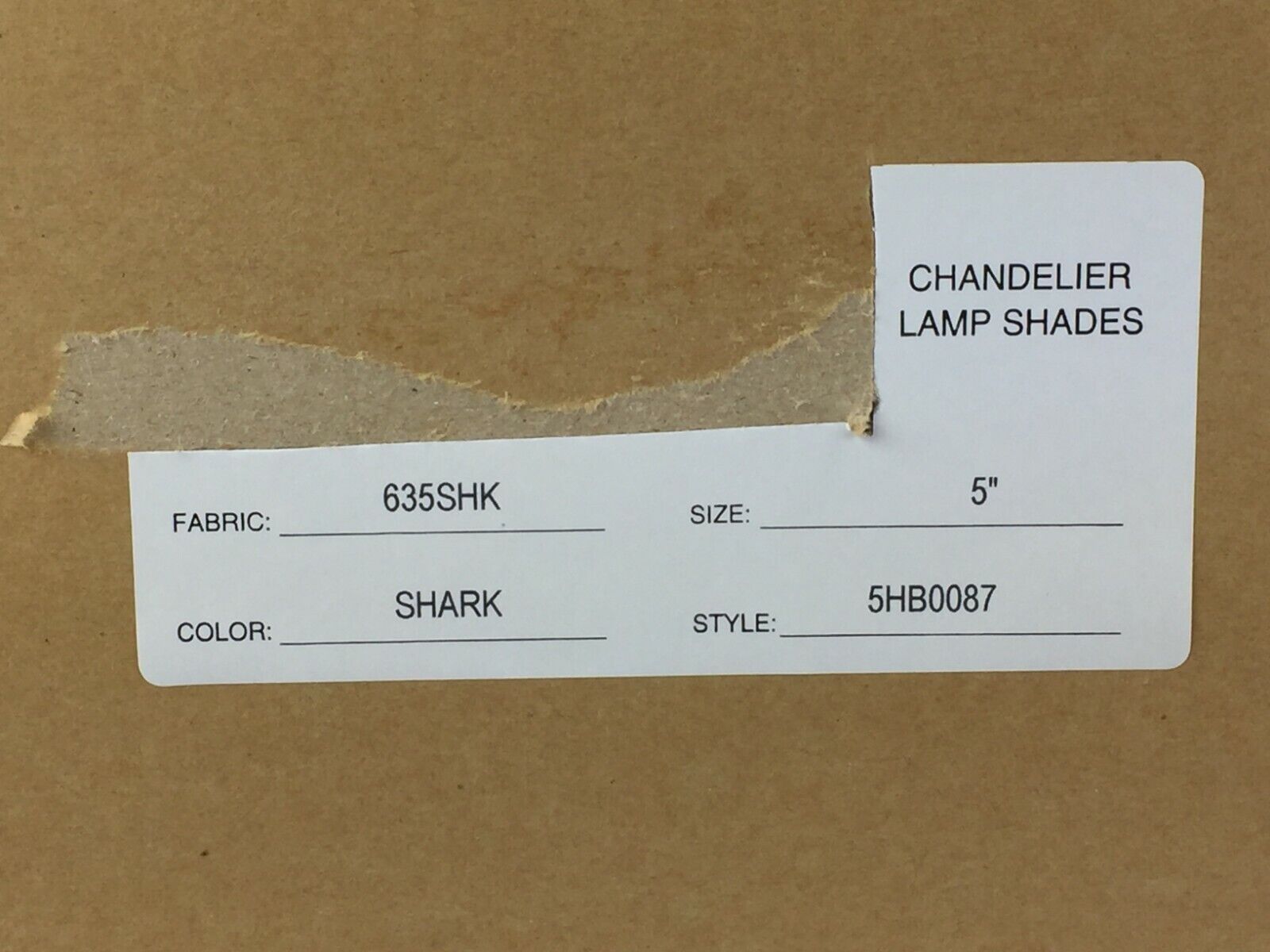 5" Chandler Lamp Shades  Color Shark   Box of 10  NEW