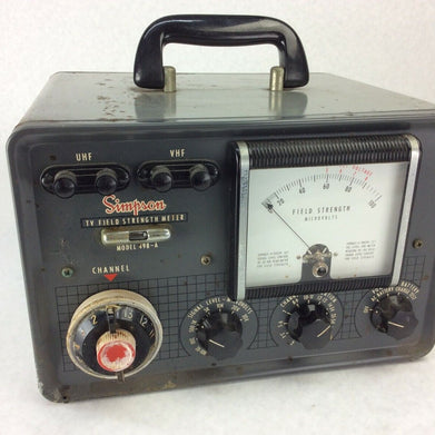 Vintage Simpson TV Field Strength Meter 498-A