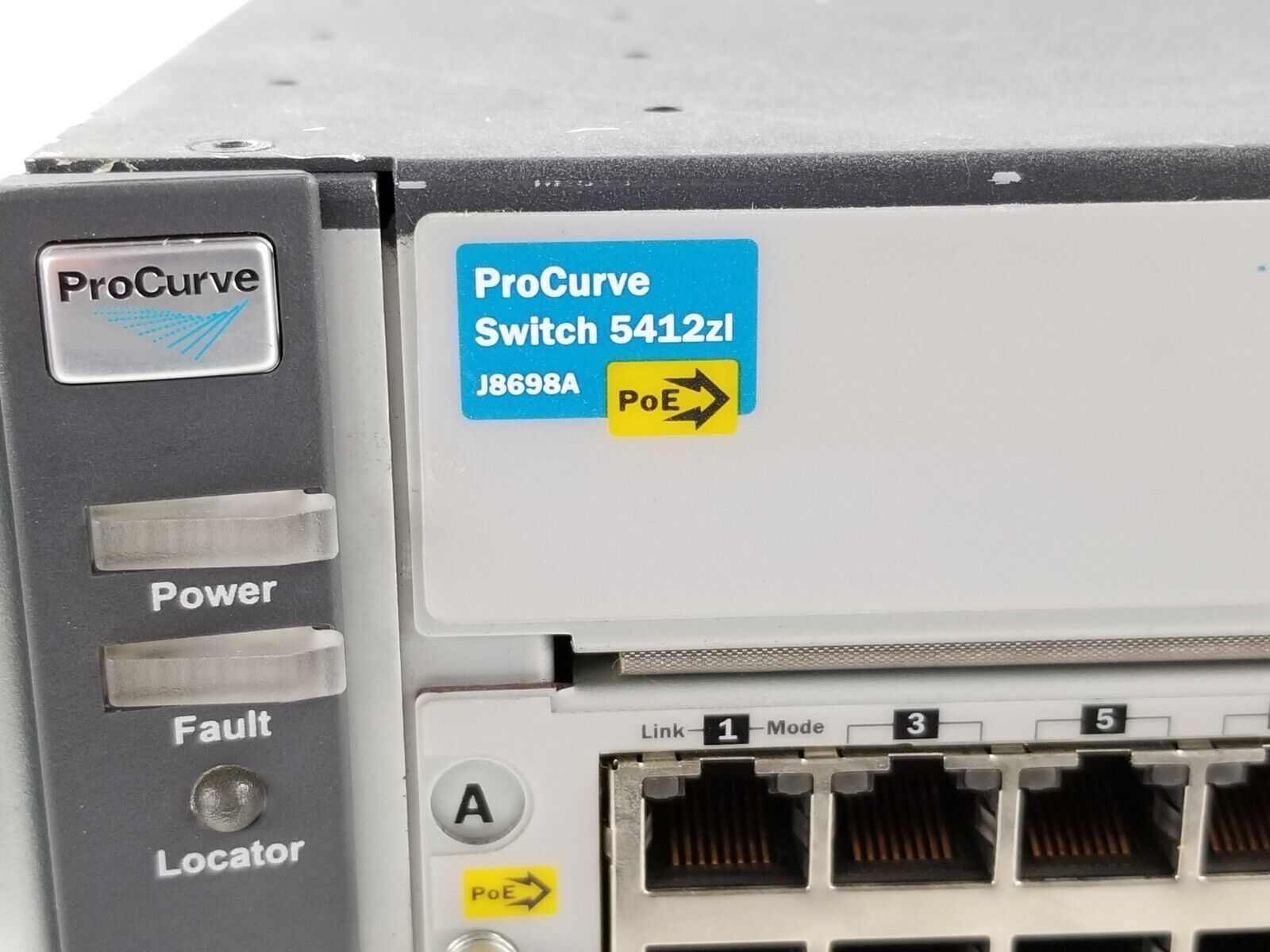 HP ProCurve Switch 5412zI J8698A Switch Chassis With 10x J8702A 2x J8705A