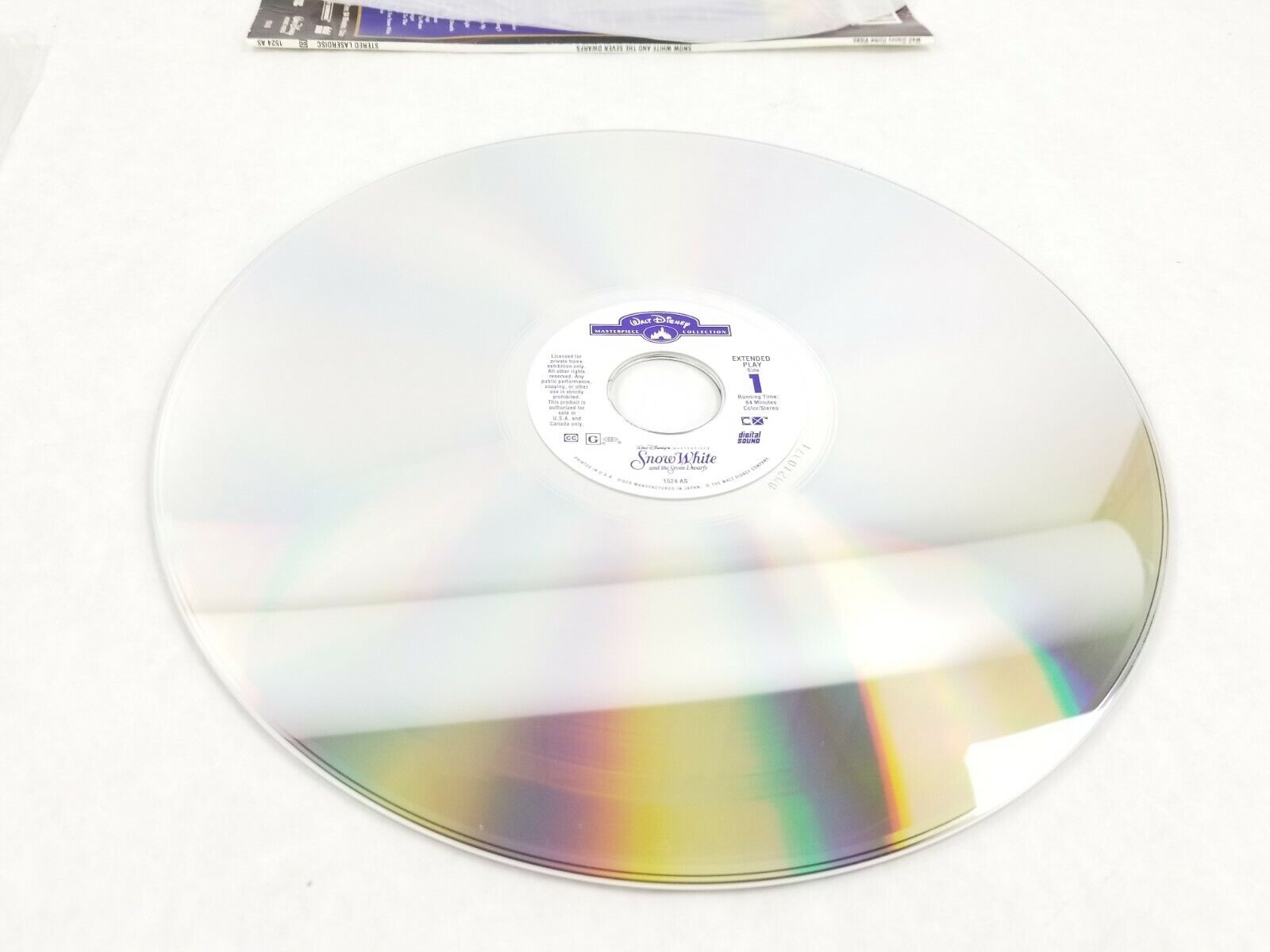 Snow White And The Seven Dwarfs Walt Disney’s Masterpiece LaserDisc