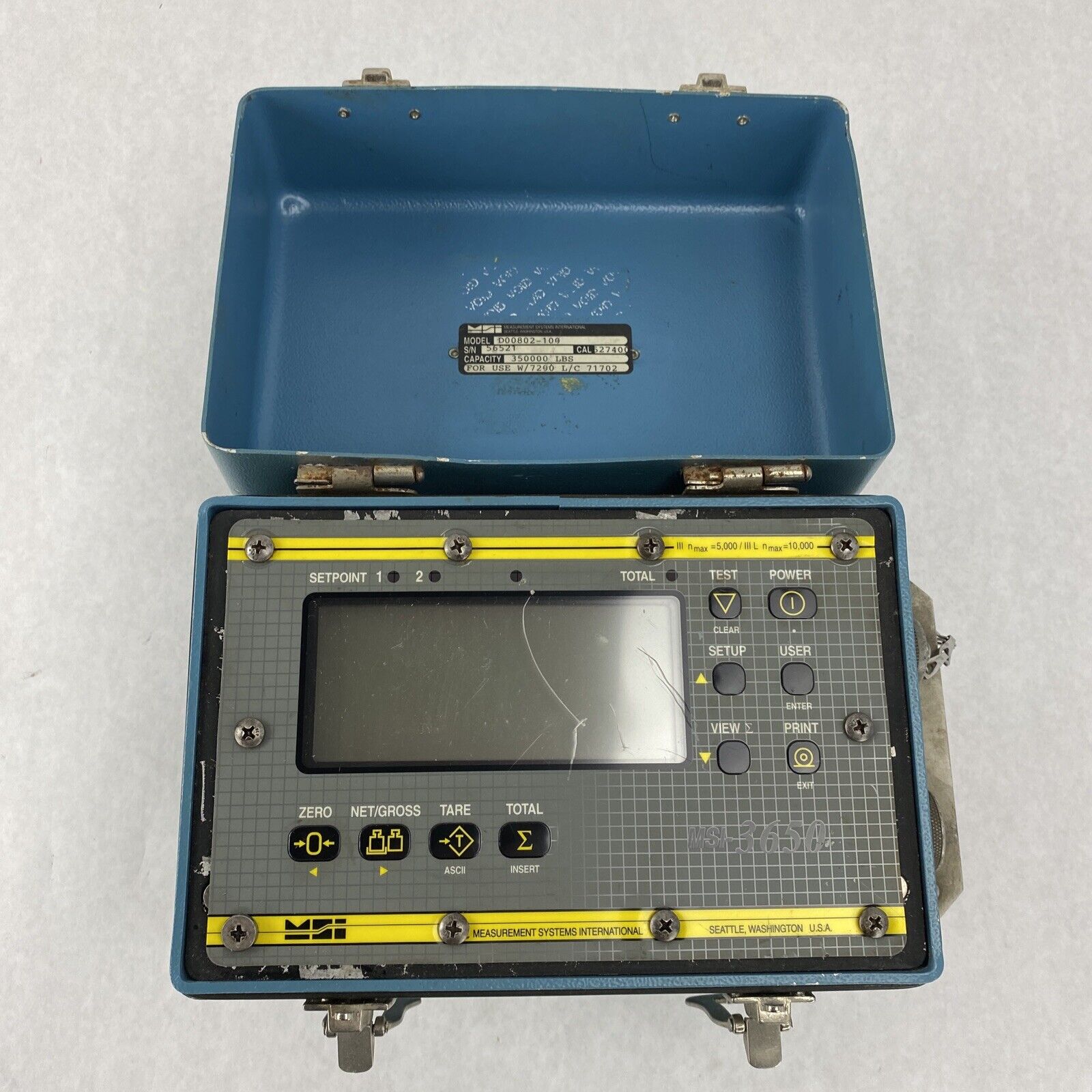 Measurement Systems International MSI-3650 Digital Weight Indicator D00802-100