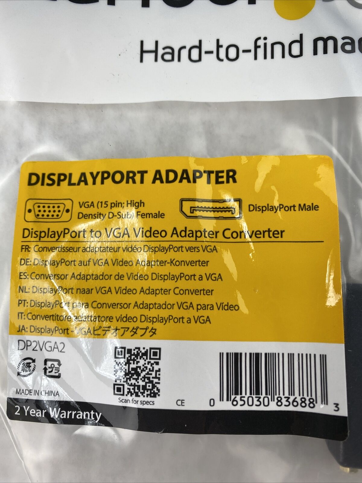Lot( 5 ) StarTech DP2VGA Latching DisplayPort to VGA Video Adapter NOT LATCHING