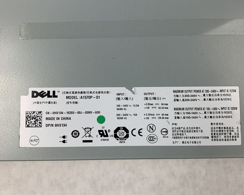DELL 0HX134 R900 Power Supply A1570P-01