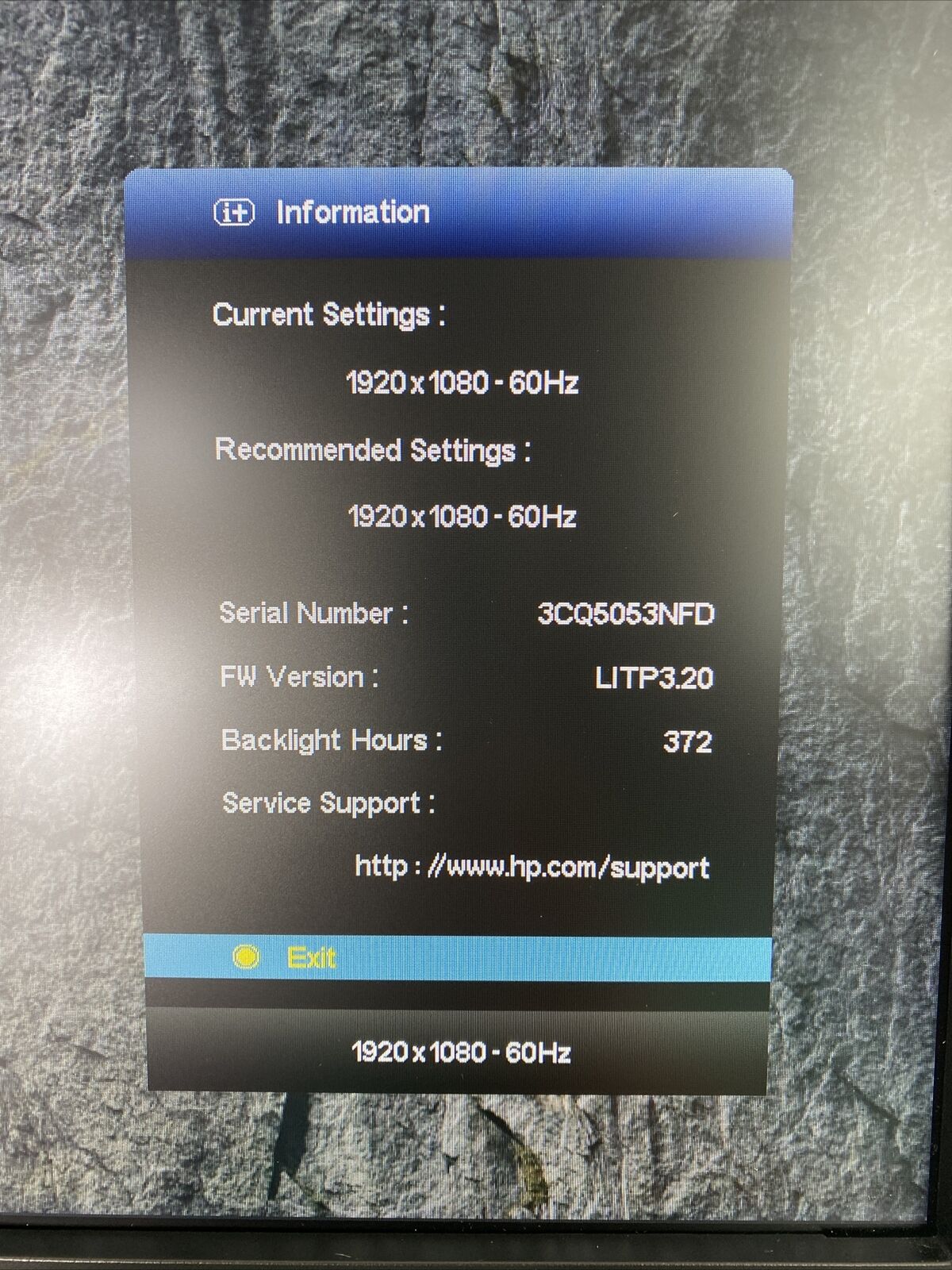 HP F9Z10A EliteDisplay E231i 21 inch Monitor 1080p DisplayPort VGA DVI-D Grade B