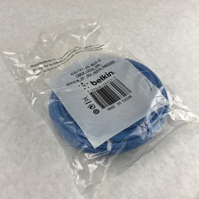 Belkin A3L791-20-BLU-S 20ft Cable Cat5e UTP RJ45 M/M Blue Snagless Patch Cable