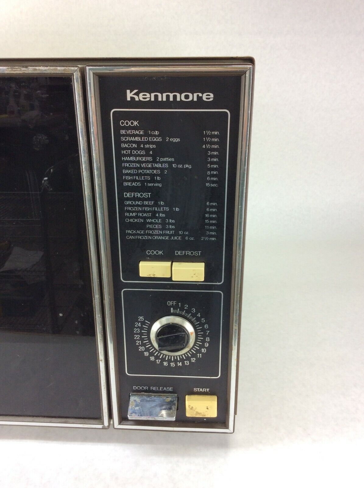 Vintage 1979 Kenmore Sears Microwave Wood Grain Model 564.9938010