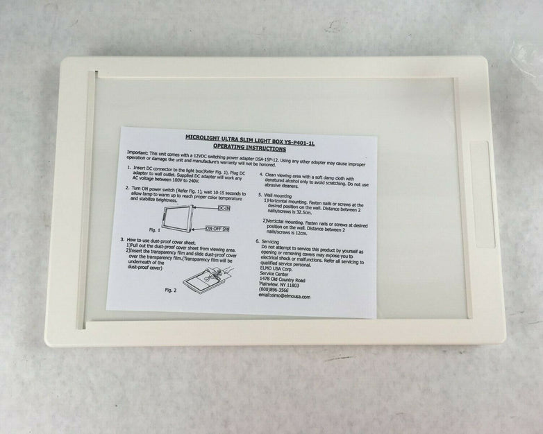 Elmo 1108 Base Light Box YS-P401-1L Ultra Slim White NOS