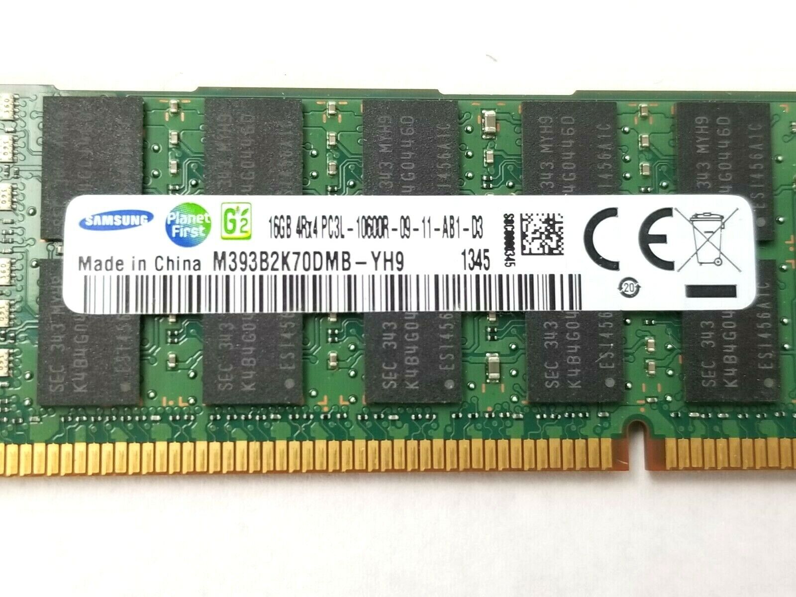 Samsung M393B2K70DMB-YH9 16GB 4R4 PC3L-1600R ECC Registered Server Memory
