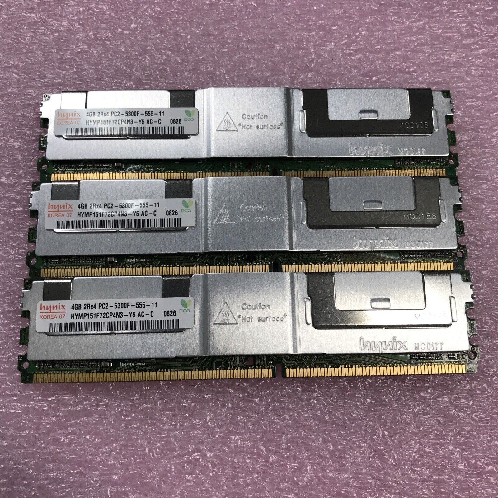 Hynix 12GB Kit 3x4GB 2Rx4 PC2 -5300F-555-11 Ram HYMP151F72CP4N3
