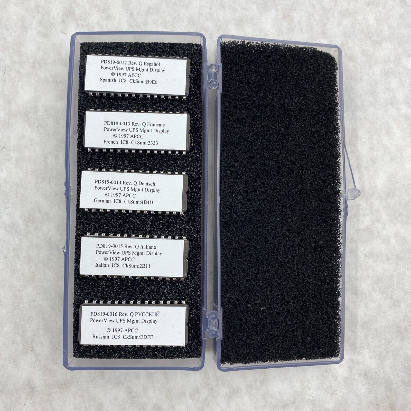 PowerView UPS Mgmt Display IC Language Chips PD819-0012 to PD819-0016