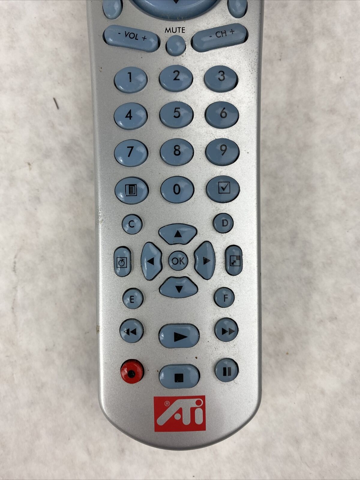 ATI 5000015900A Grey RF Wonder Remote Control TV Video Audio Access TESTED